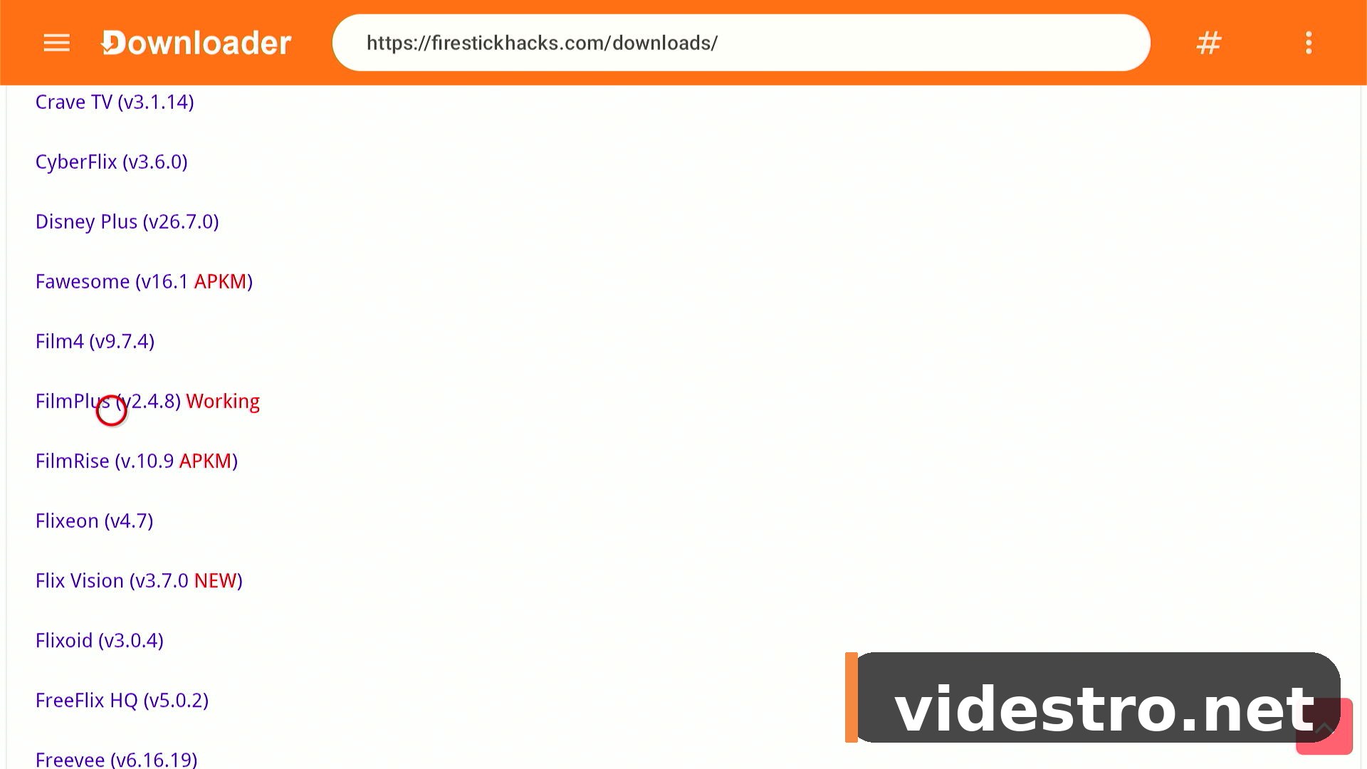 FilmPlus in download list