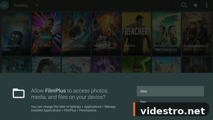FilmPlus media permission